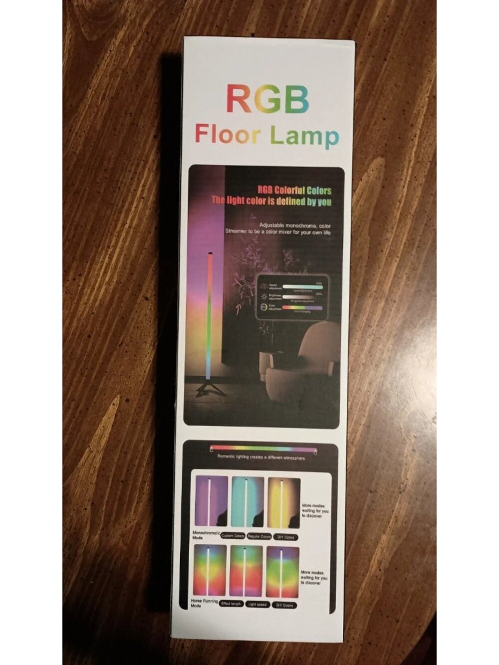 RGB Floor Lamp - New // Bright color changing light remote control 40" tripod